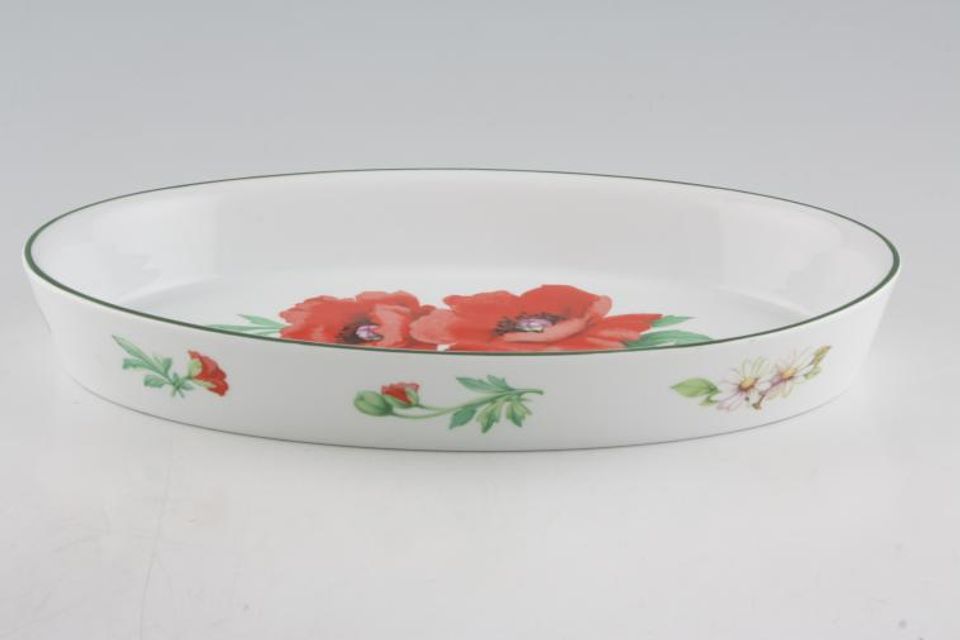Royal Worcester Poppies Serving Dish Oval 12 1/2"