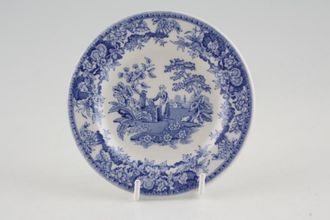 Spode Blue Room Collection Butter Pat Girl at Well 3 1/4"