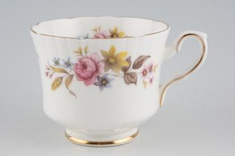 Royal Stafford Patricia Teacup Gold on Foot - Flowers inside - Fluted Rim 3 1/4" x 2 3/4"
