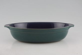 Sell Denby Harlequin Serving Dish Oval - Eared, blue inner, green outer 12 3/4"