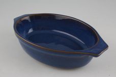 Denby Imperial Blue Entrée Oval | Square Ears 8 3/4" x 5" x 2" thumb 2