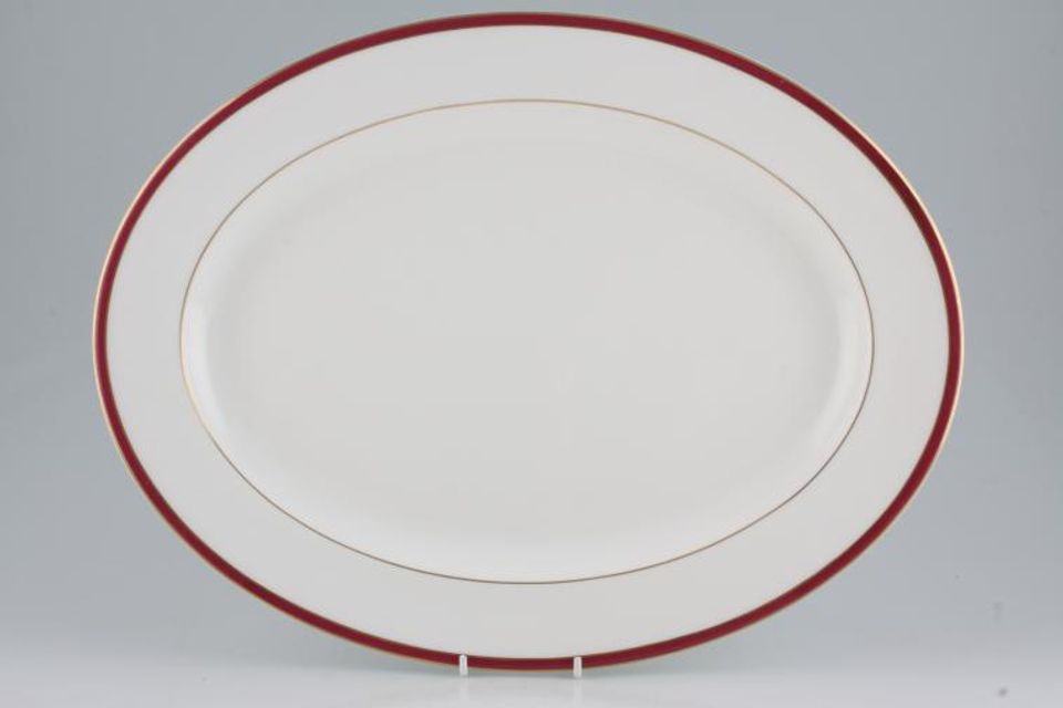 Minton Saturn - Red Oval Platter 16 1/4"