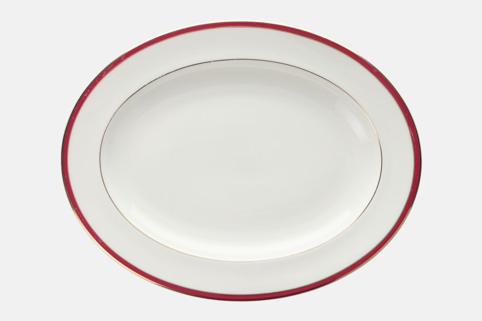 Minton Saturn - Red Oval Platter 13 5/8"