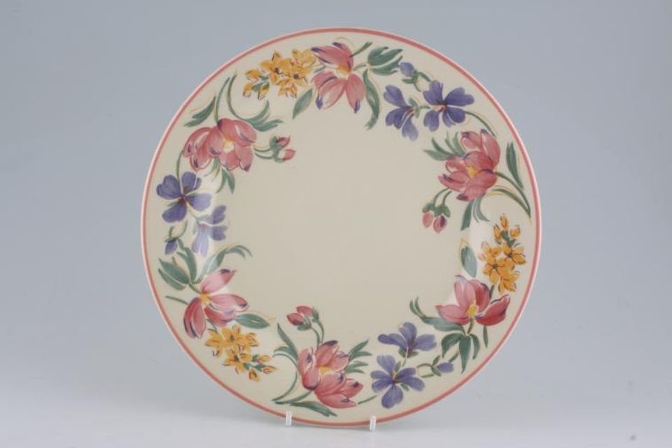 Staffordshire Chelsea Dinner Plate Note; Background shades vary on all items in this pattern. 10 1/4"