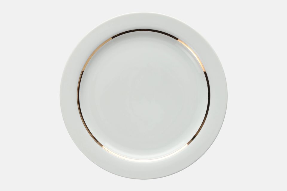 Thomas White with Rim and Gold Line Salad/Dessert Plate 9 1/2"