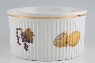 Royal Worcester Evesham - Gold Edge Soufflé Dish Not fluted through gold line 6 7/8" x 3 3/4"
