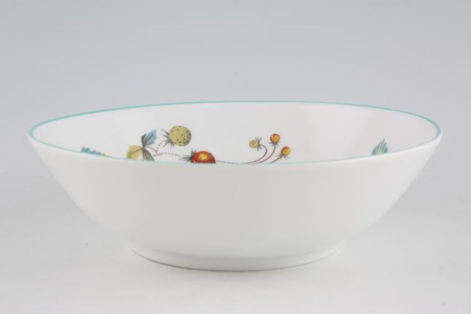 Royal Worcester Strawberry Fair - Green Edge Soup / Cereal Bowl 6 3/4"