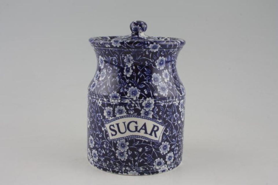 Burleigh Blue Calico Storage Jar + Lid Sugar
