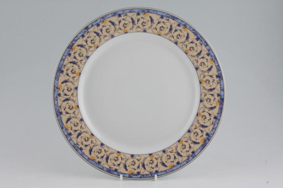 TTC Blue Mottled Beige Contrast Dinner Plate 10 5/8"