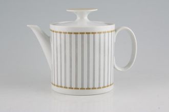 Thomas White with Black and Mustard Detail Teapot 1 1/2pt