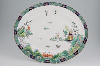 Sell Crown Staffordshire Chinese Willow Oval Platter 15 3/4"