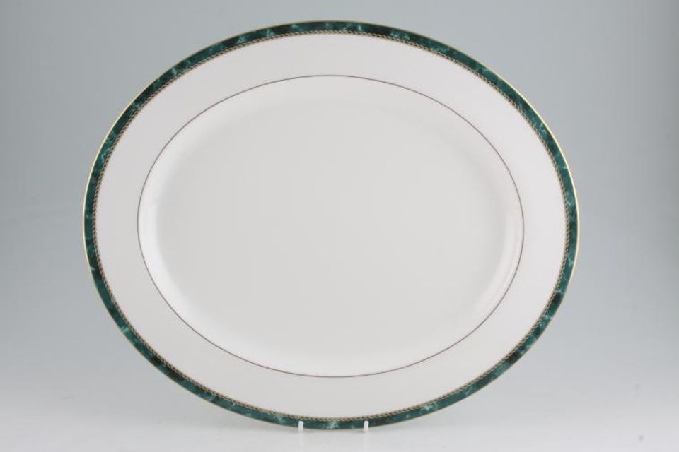 Royal Worcester Medici - Green Oval Platter 15 7/8"