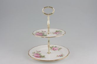 Sell Royal Albert American Beauty Cake Stand 2 Tier 6 1/4" and 8 1/4"