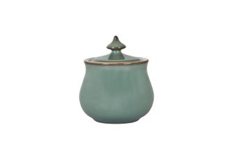 Denby Regency Green Sugar Bowl - Lidded (Tea) Flared Shape