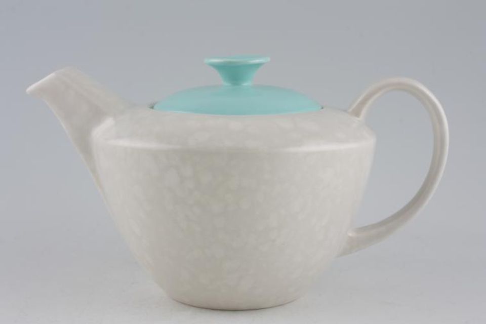 Poole Twintone Seagull and Ice Green Teapot Tapered at Bottom 1 1/4pt