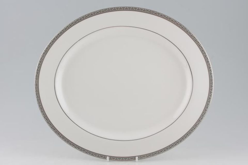 Royal Worcester Corinth - Platinum Oval Platter 13 1/4"