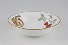 Royal Worcester Evesham - Gold Edge Soup / Cereal Bowl Flared Rim - Cut Apple, Cherry, Blackcurrants 6 1/2" thumb 1