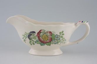 Masons Paynsley - Green Sauce Boat No pattern on foot and inside