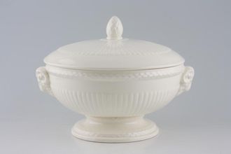Wedgwood Edme - Cream Vegetable Tureen with Lid Footed - green Backstamp