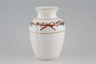 Royal Worcester Holly Ribbons Vase 6"