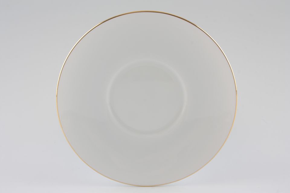 Thomas Medaillon Gold Band - White with Thin Gold Line Coffee Saucer Saucer 2 tall 5"