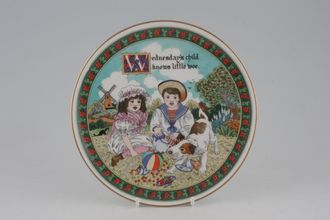 Royal Worcester Days Of The Week - Modern Wall Plate Wednesday, Birthday Plates 7 3/8"