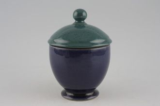 Sell Denby Harlequin Sugar Bowl - Lidded (Tea) Red Inner - Blue Outer - Green Lid - tall 3 3/8" x 3"