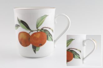 Sell Royal Worcester Evesham - Gold Edge Mug Oranges and Blackcurrants - some made abroad. Check handle shape. 3 1/8" x 3 1/2"