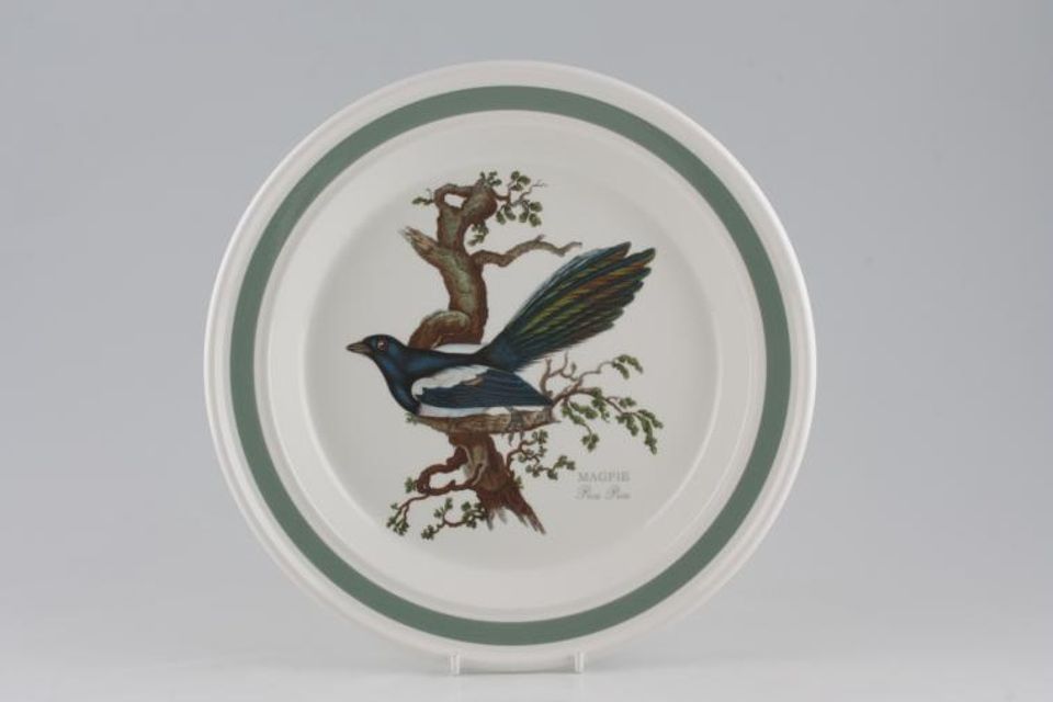 Portmeirion Birds of Britain - Backstamp 1 - Old Dinner Plate Magpie 10 3/8"