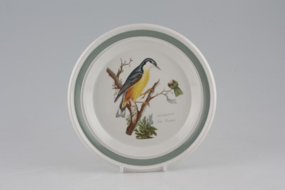 Portmeirion Birds of Britain - Backstamp 2 - Green and Orange Tea / Side Plate Nuthatch 7 1/4"