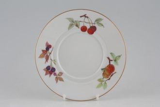 Sell Royal Worcester Evesham - Gold Edge Tea Saucer 3 1/8" Well for straight sided cup. Cherry, Apple & Blackberry. 6 1/4"