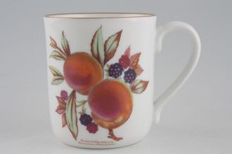 Sell Royal Worcester Evesham - Gold Edge Mug Peach and Blackberry - new style - named 3 1/8" x 3 1/2"