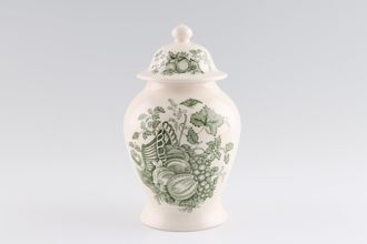 Masons Fruit Basket - Green Vase Size includes lid. Oriental shape 6"