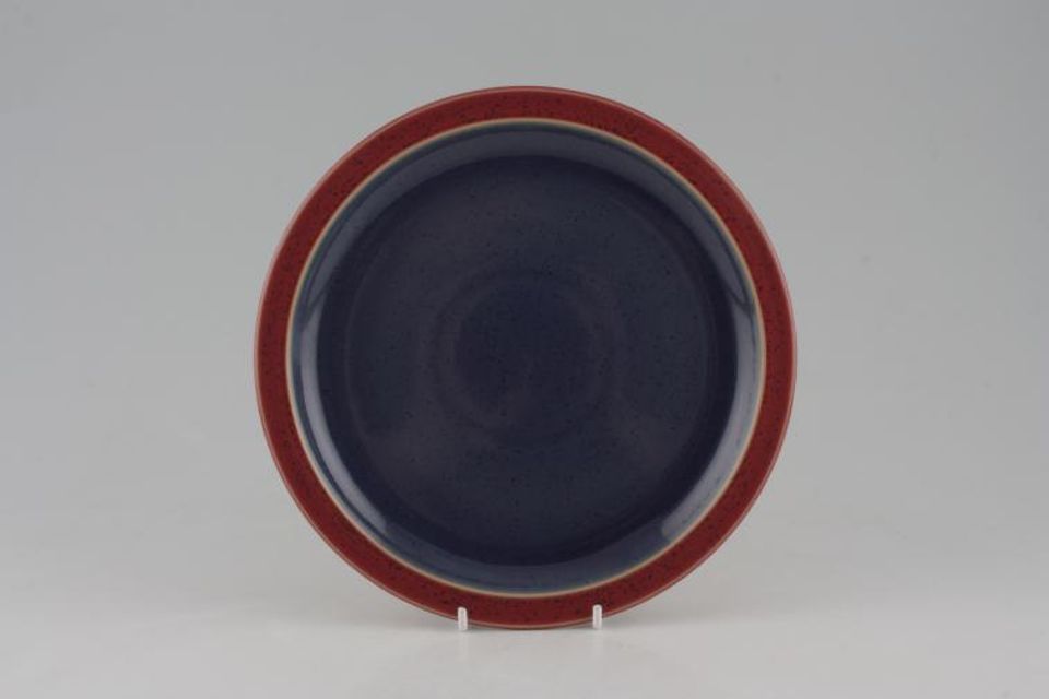Denby Harlequin Salad/Dessert Plate Blue Inner - Red Outer 8 5/8"