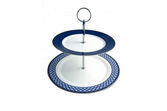 Sell Aynsley Aston Blue Cake Stand 2 tier