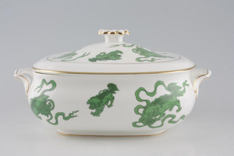 Wedgwood Chinese Tigers - Green Vegetable Tureen with Lid