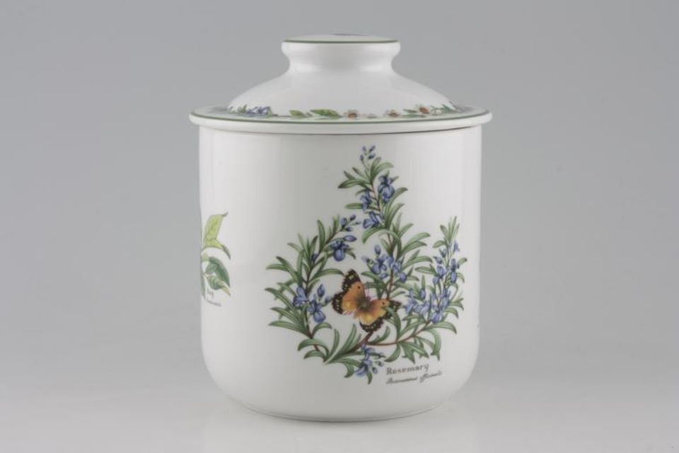 Royal Worcester Worcester Herbs Storage Jar + Lid 5 3/4" x 5 3/4"