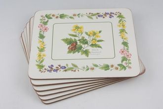 Sell Royal Worcester Worcester Herbs Placemat Set of 6 - Black Mustard 8 3/4" x 7 3/4"