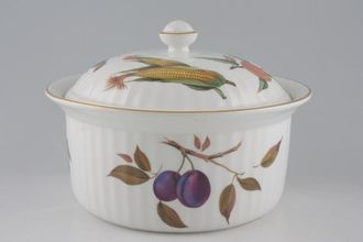 Sell Royal Worcester Evesham - Gold Edge Casserole Dish + Lid Round, Fluted, No Handles 4pt