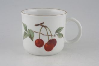 Royal Worcester Evesham - Gold Edge Mug Small - Cherries and cut Apple 3" x 2 3/4"