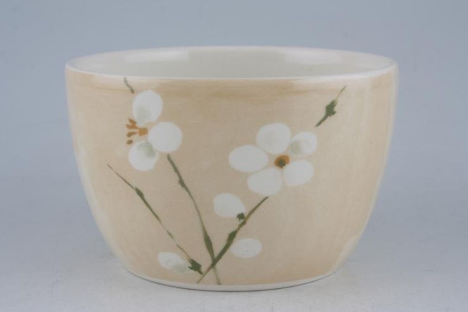 Royal Stafford Radio - Caramel with white flowers Sugar Bowl - Open (Tea) Also Base For Lidded Sugar Bowl 4"
