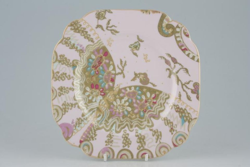 Royal Albert My Favourite Things - Zandra Rhodes Salad/Dessert Plate Accent - Square - Pale Pink 7 3/4"