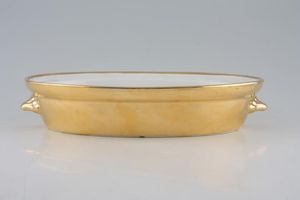 Royal Worcester Gold Lustre - Pie Crust Edge Casserole Dish Base Only