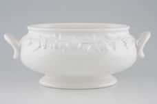 Marks & Spencer White Embossed Soup Tureen + Lid Oval, Cut out lid 2 1/2pt thumb 2