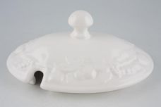 Marks & Spencer White Embossed Soup Tureen + Lid Oval, Cut out lid 2 1/2pt thumb 3