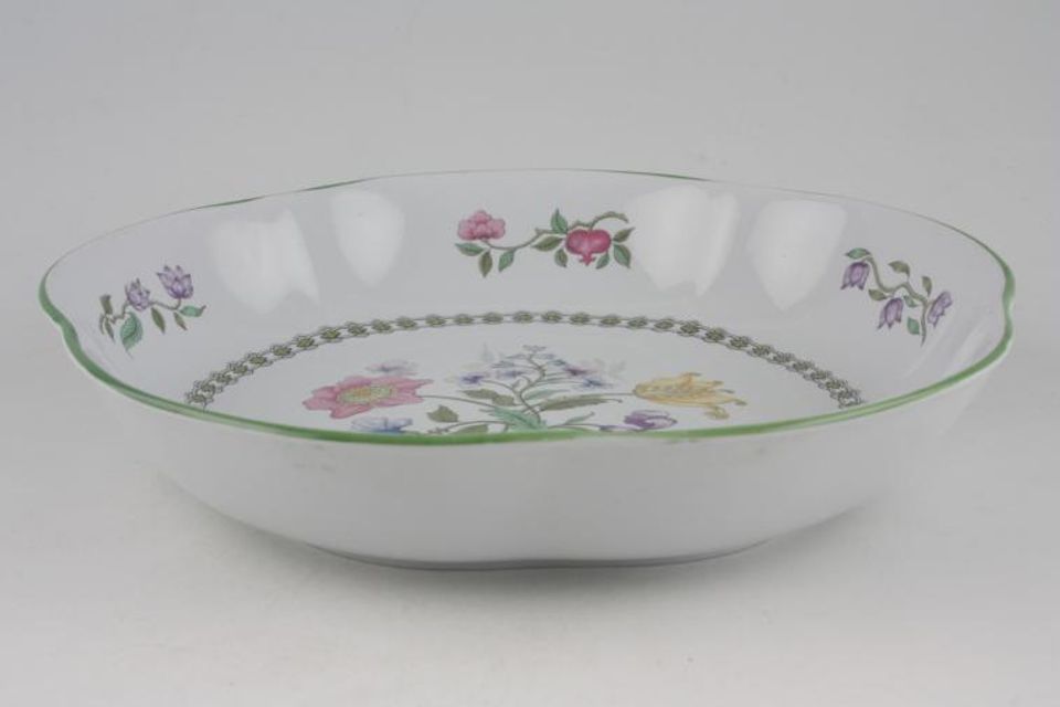 Spode Summer Palace - Grey - W150 Serving Bowl shaped 8 1/4"