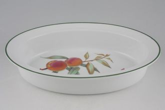 Royal Worcester Evesham Vale Pie Dish Oval - Peaches 11 3/8"