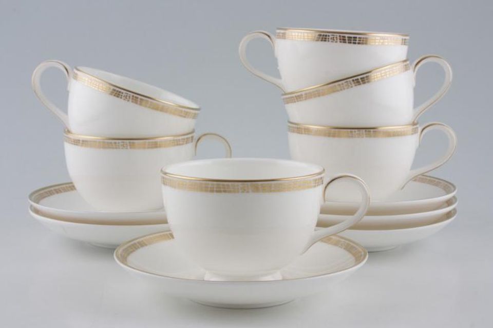 Marks & Spencer Mosaic Teacup & Saucer - Set of 6 Stock clearance offer. Some seconds.