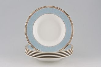 Marks & Spencer Mosaic - Blue Rimmed Bowls - Set of 6 Stock clearance offer. Some seconds. 9"