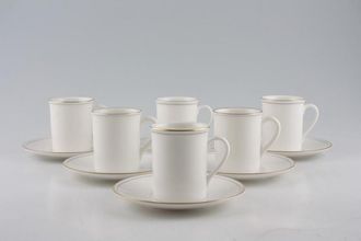 Marks & Spencer Lumiere Espresso Cup & Saucer - Set of 6 Saucer 5". Stock clearance offer. Some seconds. 2 1/4" x 2 3/4"